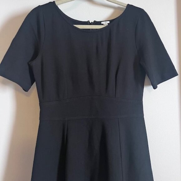 J. Crew Black Flared Ponte Mini Dress size 4 - Picture 3 of 5